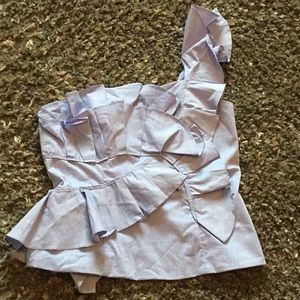 NWT peplum top. Beautiful, fully lined. Size M